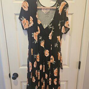 Torrid Super Soft Floral Print Short Sleeve Dress